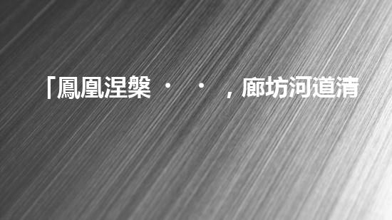 「鳳凰涅槃，廊坊河道清淤再嘯新生」